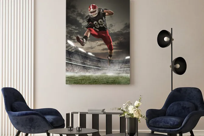 Obraz: Amerykański piłkarz w akcji