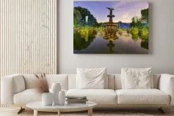 Obraz: Angels of the water fountain at bethesda terrace in new york