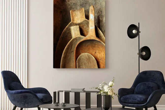 Obraz: Antykwariaty, drewniane naczynia