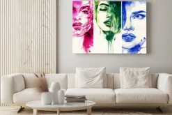 Obraz: Artystyczny portret kobiety malowany akwarelą