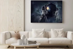 Obraz: Astronauta w kosmosie. różne środki przekazu