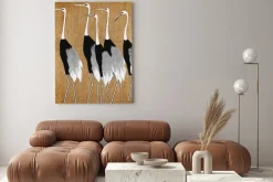 Obraz: Azjatyckie żurawie (1-częściowy) pionowy