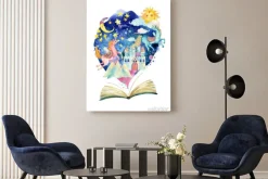 Obraz: Bajkowa ilustracja z jednorożcami