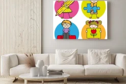 Obraz: Bajkowa ilustracja z dziećmi