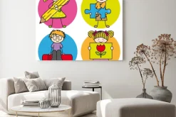 Obraz: Bajkowa ilustracja z dziećmi