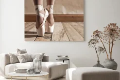 Obraz: Baletki na drewnianej podłodze