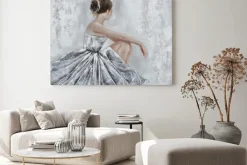 Obraz: Baletnica w kwiecistej sukni malunek w stylu olejnym