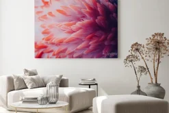 Obraz: Beautiful close-up of the feathers of a pink flamingo bird. creative