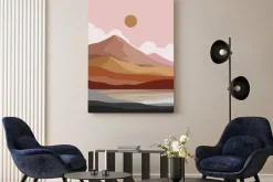 Obraz: Boho krajobraz z zachodem słońca