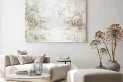 Obraz: Botaniczne liście na szarym tle