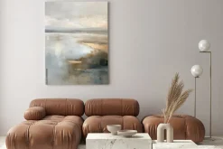 Obraz: Brzeg morski w odcieniach szarości i złota