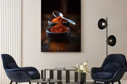 Obraz: Chili w proszku i płatki chili