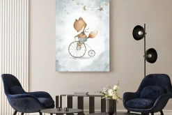 Obraz: Circus watercolor nursery baby illustration woodland fox vintage