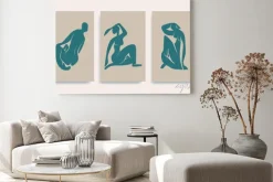 Obraz: Contemporary henri matisse abstract vector poster. woman nude
