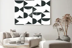 Obraz: Czarno-biały wzór geometryczny minimalizm