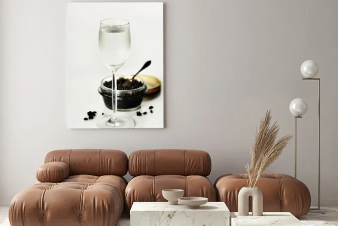 Obraz: Czarny kawior i wódka