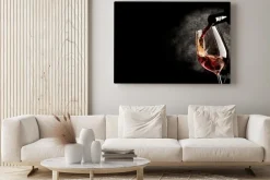 Obraz: Czerwone wino w kieliszku