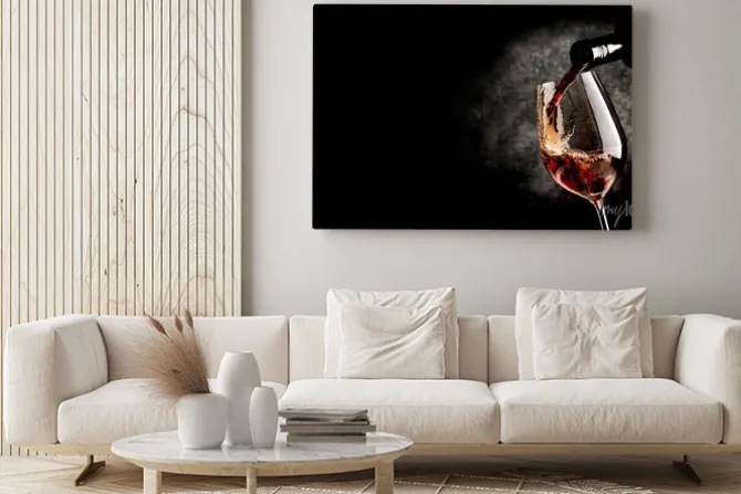 Obraz: Czerwone wino w kieliszku
