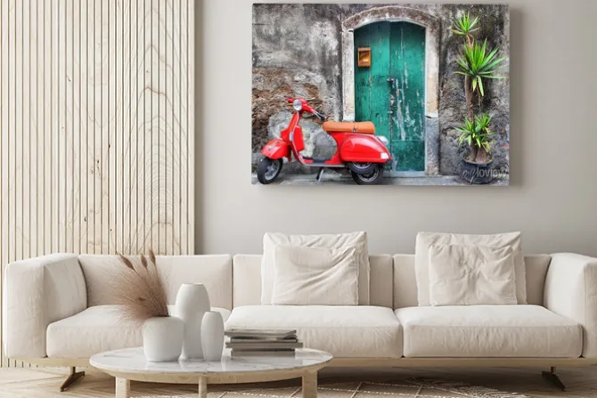 Obraz: Czerwony skuter