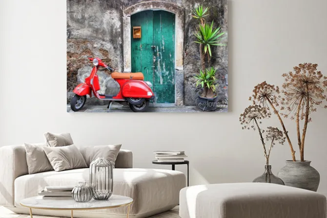 Obraz: Czerwony skuter