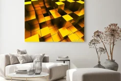 Obraz: 3d ilustracją złote kostki