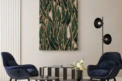 Obraz: Dekoracyjne wodorosty ze złotawymi elementami