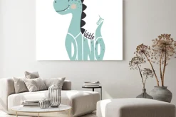 Obraz: Dinozaur chłopca ładny druk. małe fajne hasło i napis dino.