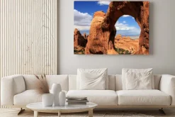 Obraz: Double o arch - kwadrat tło