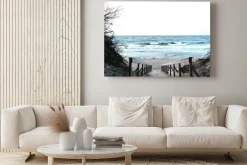 Obraz: Drewniany pomost prowadzący na plażę