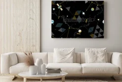 Obraz: Dziecko bezszwowy wzór - przestrzeń, statki kosmiczni i planety