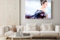 Obraz: Dziewczyna w futrze winter luxury