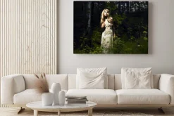 Obraz: Dziewczyna w lesie bajki