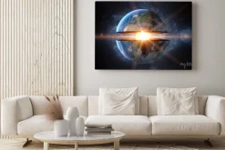 Obraz: Earth core. inner structure with geological layers. 3d rendering