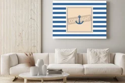 Obraz: Żeglarskie karta wektor lub zaproszenie z kotwicą pastelowym