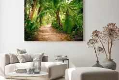 Obraz: Egzotyczna tropikalna ścieżka wśród palm