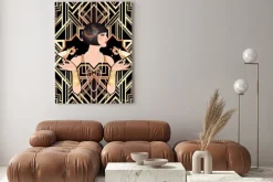 Obraz: Elegancka kobieta w stylu art deco