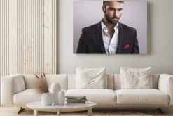 Obraz: Elegancki młody przystojny mężczyzna. portret studyjny mody.