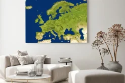 Obraz: Europe map in global satellite photo. elements of this image