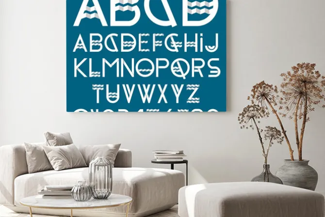 Obraz: Font papier i numery