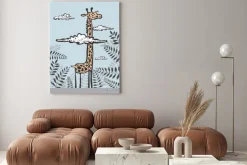 Obraz: Funny żyrafa w chmurach