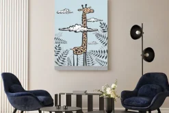 Obraz: Funny żyrafa w chmurach