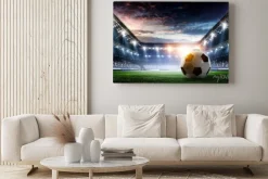 Obraz: Futbolówka na murawie piłkarskiej