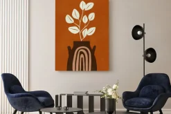 Obraz: Gałązka z liśćmi w wazonie