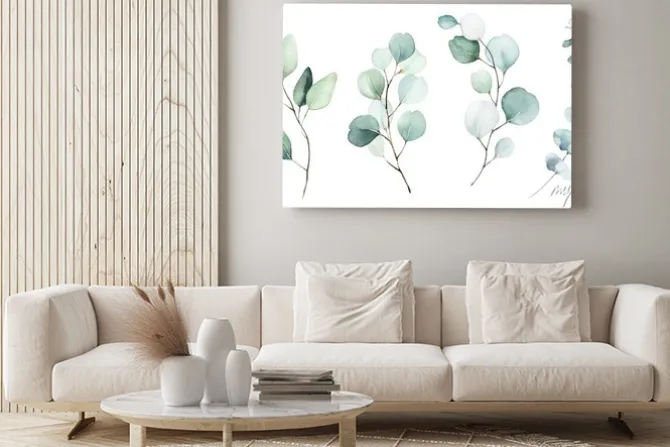 Obraz: Gałązki liści eukaliptusowych