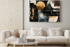 Obraz: Geometryczna abstrakcja w stylu grunge