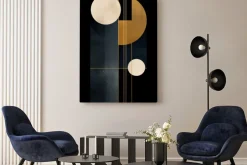 Obraz: Geometryczne figury w nowoczesnej abstrakcji