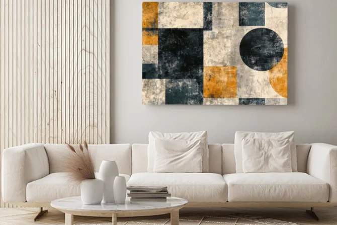 Obraz: Geometryczne kształty wzór w stylu grunge