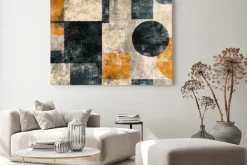 Obraz: Geometryczne kształty wzór w stylu grunge