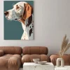Obraz: German shorthaired pointer portrait. vector illustration on a