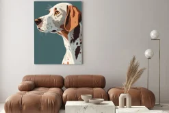 Obraz: German shorthaired pointer portrait. vector illustration on a